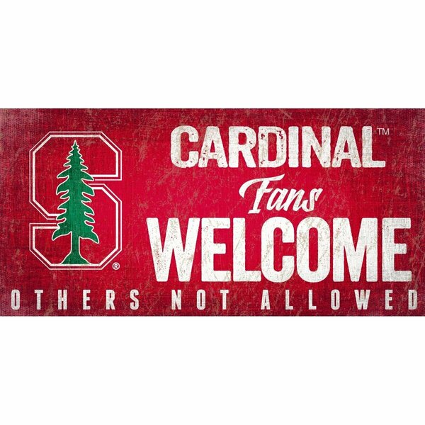 Fan Creations Stanford Cardinal Wood Sign Fans Welcome 12x6 7846014570
